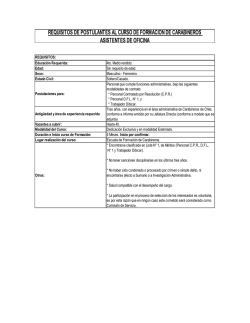 requisitos postulación - Admisión Carabineros de Chile