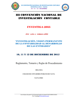 iii convención nacional de investigación contable