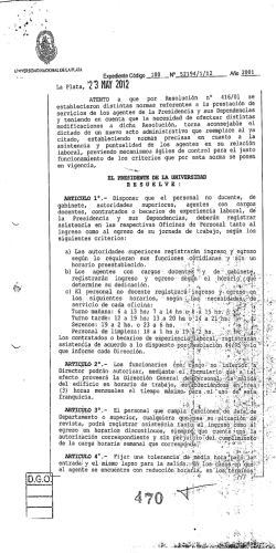 Resolución 470/12. - Universidad Nacional de La Plata