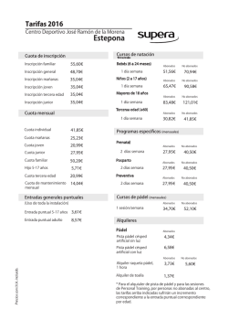 tarifas en PDF - Centro Supera