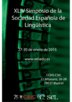 Programa definitivo - Sociedad Española de Lingüística