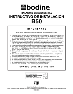 Bodine B50 SPN - 75000030.PMD