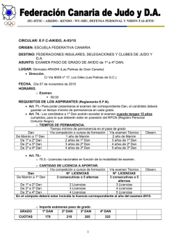 examen de aikido de 1º a 4º dan - Federación Canaria de Judo y DA