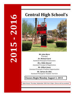 2015 - 2016 Central High School`s