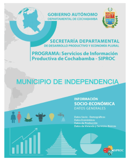 información socio-económica municipio de independencia