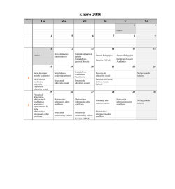 calendario 2016 - Colegio Parroquial San Francisco de Asís