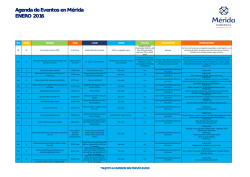 Agenda de Eventos en Mérida ENERO 2016