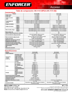 Tabla de comparación: SK-1131-SPQ & SK-1131-SQ - Seco-Larm