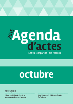 Agenda - Ajuntament de Santa Margarida i els Monjos
