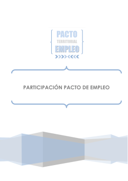 PARTICIPACIÓN PACTO DE EMPLEO