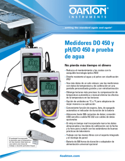Medidores DO 450 y pH/DO 450 a prueba de agua