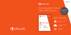 Este dispositivo incluye Office 365 Personal.