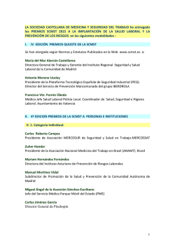 premios SCMST 2015 - Sociedad Castellana de Medicina y