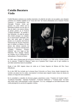 Catalin Bucataru Violín - Joven Orquesta de Euskal Herria