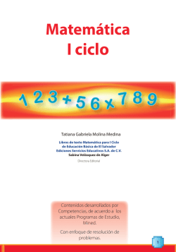 I ciclo - Ediciones Servicios Educativos