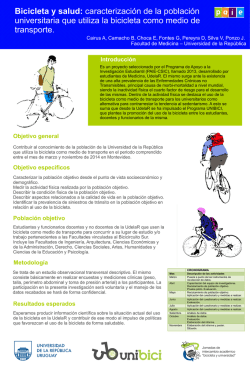 Bicicleta y salud: caracterización de la población universitaria que