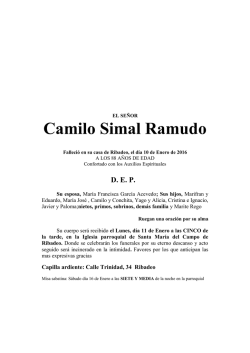 Camilo Simal Ramudo - Funeraria - Tanatorio Peña. Funeraria y