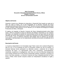 Nota Conceptual Encuentro Intergubernamental de Fibras Duras y