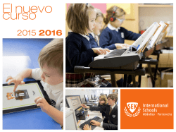El Nuevo Curso 2015-2016 - Institución Educativa SEK