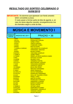 MÚSICA E MOVEMENTO I - Escola Municipal de Música de Vigo