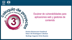 Escáner de vulnerabilidades para aplicaciones web - UNAM-CERT