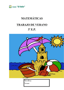 Matemáticas 3º EP - Colegio El Valle