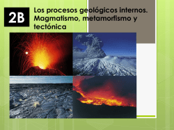 Los procesos geológicos internos. Magmatismo, metamorfismo y