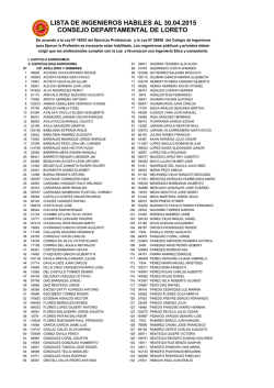 Lista de Ingenieros Habilitados 2015-04 - eventos del cip-cdl