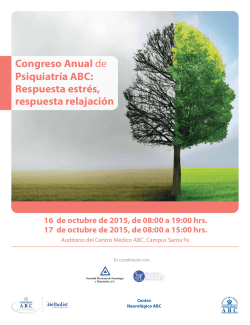 Congreso Anual de Psiquiatría ABC: Respuesta estrés, respuesta
