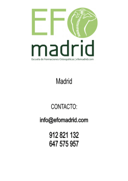 Dossier pfd - EFO Madrid
