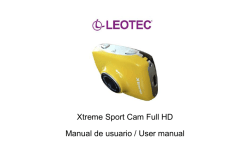 Xtreme Sport Cam Full HD Manual de usuario / User manual