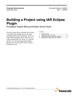 AN4819, Building a Project using IAR Eclipse Plugin