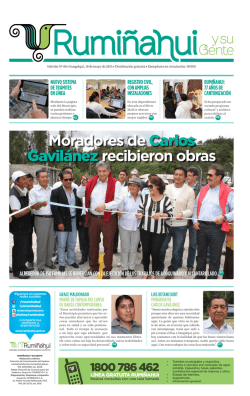 Moradores deCarlos Gavilánez recibieron obras