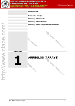 1 ARREGLOS (ARRAYS)
