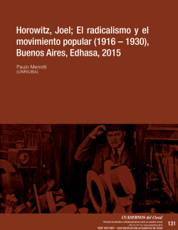 reseña horowitz definitiva.cdr - Facultad de Ciencia Política y