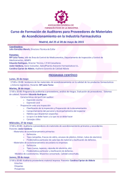 IV Edición - Colegio Oficial de Farmacéuticos de Madrid