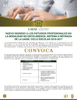 convoca - dep uaemex - Universidad Autónoma del Estado de México