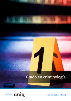 Grado en criminología - Universidad Internacional de La Rioja