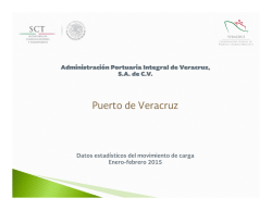 Enero - Administración Portuaria Integral de Veracruz