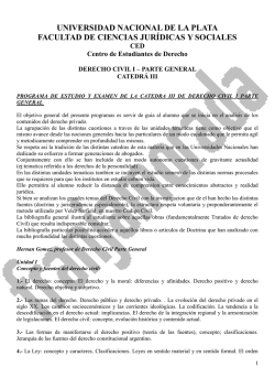 programa cátedra iii - Franja Morada Derecho UNLP