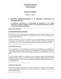 Informe de Logros FAE Agosto 2015