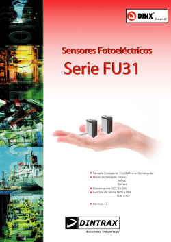 Catálogo Sensores Fotoeléctricos Serie FU 31