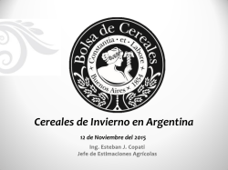 Trigo y Cebada en Argentina