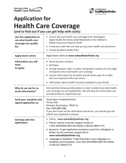 Open Enrollment information - Washington Healthplanfinder