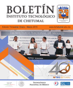 Boletin-2015 DIGITAL - Instituto Tecnológico de Chetumal
