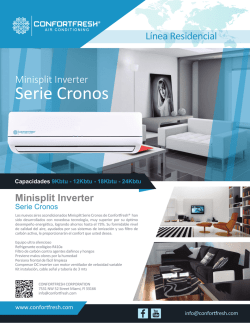Brochure Comercial - Minisplit Inverter Cronos