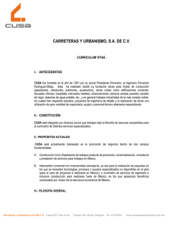 CARRETERAS Y URBANISMO, S.A. DE C.V.