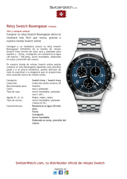 (Formato PDF) Relojes Swatch Irony Chrono | Reloj Boxengasse