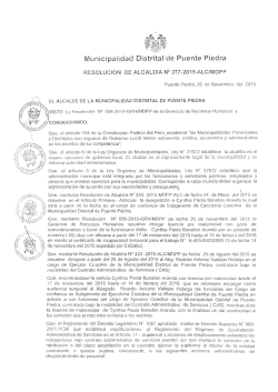 Resolución de Alcaldia N° 377-2015-MDPP