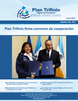 Plan Trifinio firma convenio de cooperación